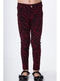 Girls\' black and burgundy trousers NDZ53220 - Online store - Boutique